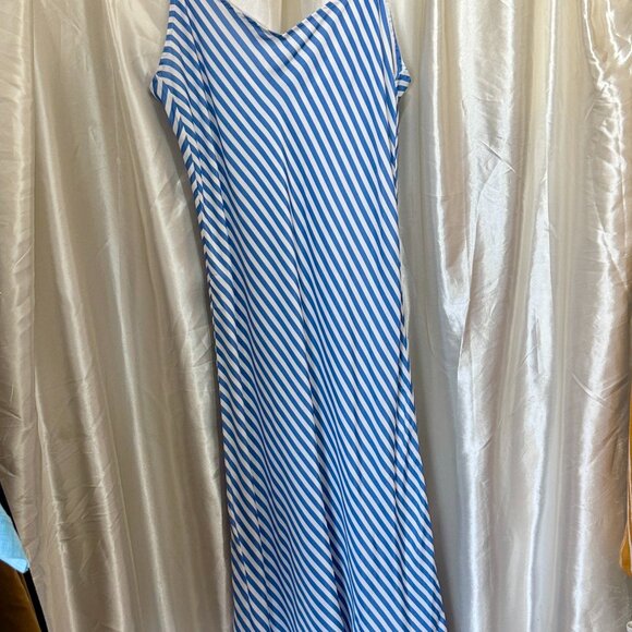 J.Crew Women’s | Gwyneth Stripe Luster Charmeuse Slip Dress | Size 14 - Picture 2 of 3